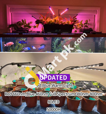 Leoter Grow Light For Indoor Plants Upgraded Version 80 Leds Lamp With Full Spectrum Timer 10